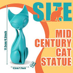 AceOrbit 3pcs Mid Century Modern Decor Medieval Table Decor Resin Cats Orange Blue and Yellow Resin Cats for Home Desktop Sculpture Office Table Desktop Bookshelf Mantelpiece Shelf Centerpiece - style: Cat