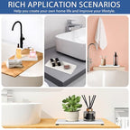 3PCS Water Absorbing Stone Tray, DryingNeat Diatomite Stone Sink Tray, Instant Dry Sink Coasters, Kitchen Sponge Hand Soap Holder, Bathroom Sink Vanity Trays,8 * 4inch and 4 * 4inch - color: 1pcs 21×10cm + 2pcs 10×10cm White Stripe