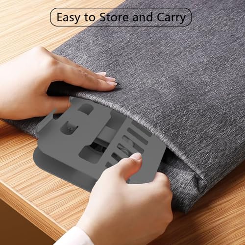 Metal Tablet Stand, Adjustable 360° Rotation Tablet Holder Compatible with 4-13" Tablet Such as iPad Pro Air, iPad mini, Tab S11 10, Surface Pro 12 (Grey) - color: Grey