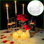 3 Pack Clear Glass Candle Plates Candle Tray Candle Holder,3 inch Transparent Round Pillar Plates for Dining Table Wedding ，Small Round Candlestick for Pillar Candle - size: 3in