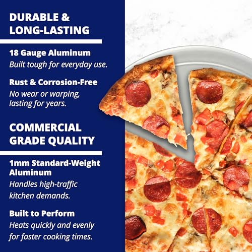 American Metalcraft, inc. TP14 Wide-Rim Pan - size: 14 inches