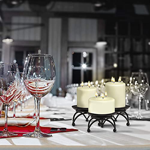 BOLSIUS 3 Wick Ivory Pillar Candle Large – 6x8 Inches - Premium European Quality - 100 Hours Burning Time - Smooth And Smokeless Flame - Relight Unscented Wedding, Dinner, Party, and Décor Candle - size: 6 x 8 Inches