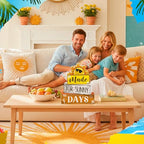 Lineshading 4 Pcs Summer Table Decoration Wooden Sun Beach Tiered Tray Decor Summer Centerpiece Rustic Wood Made for Sunny Day Block Sign Gifts Beach Decorations for Home Kitchen Office Coffee Bar - style: Sun