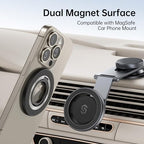 SYNCWIRE Magnetic Phone Ring Holder for MagSafe, 360° Rotation Cell Phone Grip Stand Finger Ring Kickstand Two-Sided Magnet Compatible with iPhone 17 Pro Max 16 15 14 13 12 MagSafe Accessories - color: Single Ring-1PCS-Titanium Blue