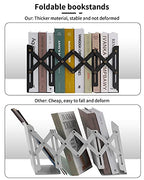MSDADA Adjustable Bookends, Bookends for Heavy Book, Expandable Book Organizer for Office, School, Libraries, Extends up to 19 inches (Black) - color: Black