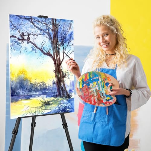 Art Painting Tripod Easel Stands - Portable Adjustable Display Artist Metal Easel with 1 Bag for Tabletop/Floor Painting, Height from 17 to 66 inches, Sturdy for Drawing, Displaying - Black 3 Pack - style: Black-3pack