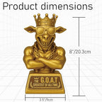 Muscle Goat Trophy – 9" G.O.A.T. with Muscle Resin Award for Fantasy Football, Office Desk, Best Player Trophy