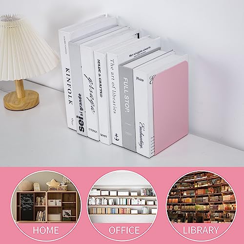 Metal Book Ends Bookend for Shelves Book Holder - color: Pink