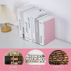 Metal Book Ends Bookend for Shelves Book Holder - color: Pink