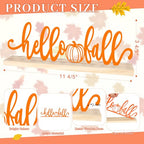 COCHIE Metal Hello Fall Sign, Orange Fall Decorations for Home, Office, Shelf, Mantel, Indoor, Autumn Decoration, Pumpkin Decor (Autumn B) - style: Autumn B