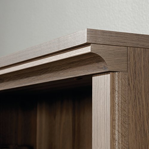 Sauder 5 Tier Book Shelf Wooden Bookcase Multipurpose Bookshelf for Home Office, Living Room, in Salt Oak finish - color: Salt Oak