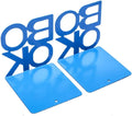 Tree Bookends Metal Nonskid Bookends Heavy Duty Bookshelves Organizer Office Bookend for Shelves, Book Ends for Heavy Books (1 Pair, Blue) - color: 1 Pair, Blue