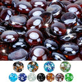 Mr. Fireglass 10 Pound Fire Glass Beads, 1/2" Reflective Round Fire Glass Drops for Fireplace Fire Pit & Lanscaping, High Luster Amber - color: Amber, size: 1/2 inch, 10 Pounds