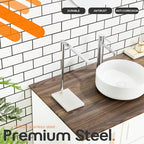 Towel Holder Chrome for Bathroom Vanity Countertop 1-Tier Towel Rack Stand with Heavy Marble Base Thicken Steady, Polished Stainless Steel AN7002CH - color: Polished Chrome, size: 1-Bar