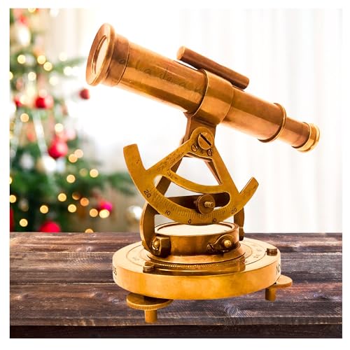 Brass Alidade Decorative Telescope 4" with Base Compass Gifts (5 inch) - size: 5 inch