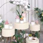 Buffet Risers, Food Display Risers for Party, White Acrylic Risers Display Stand for Buffet Table, Catering Displays for Dessert, Cube Box Nesting Riser with Hollow Bottoms (5"x6"x7"x8"x9"x10" 6PCS Hexagonal White) - color: 5"x6"x7"x8"x9"x10" 6PCS Hexagon