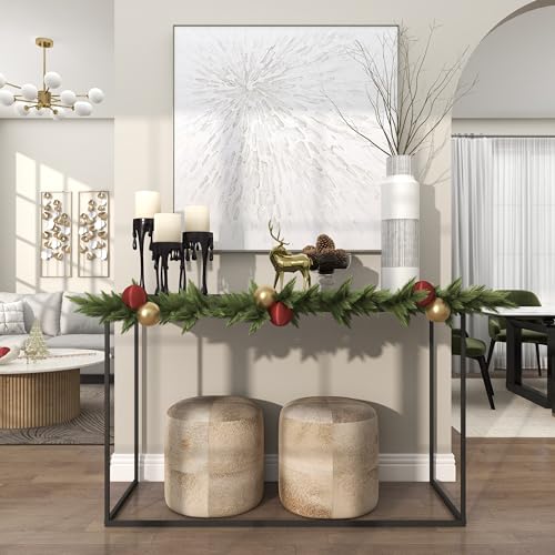 CosmoLiving by Cosmopolitan Aluminum Metal Decorative Candle Holder Pillar Candle Stand with Dripping Melting Designed Legs, Set of 3 Candlestick Holder 12", 10", 8"H, Black - color: Black