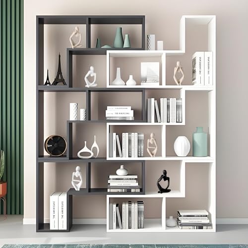 IcosaMro Thinker Statues Bookshelf Decor Abstract Sculpture Mid-Century Art Collection Figurines Modern Boho Home Decor Aesthetic Accents for Entryway Office Coffee Table Dresser TV Stand (Sandstone)