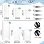 24 Pcs White Pillar Candles and Glass Candle Holders Cylinder Candle Vases for Pillar Candles Hurricane Candle Holders Set for Wedding Party, Event, Home Office Decor - size: 12 set