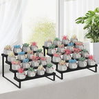 YINMIT Wooden Display Riser Stand, Tiered Perfume and Cologne Organizer Stand, 4 Tier Spice Rack Organizer, Rustic Display Shelf for Candles (4 Tier,2Pack,Black) - color: 4 Tier,2Pack,Black