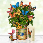 Freshcut Paper Pop Up Cards, Butterflies & Buttercups, 12 Inch Life Sized Forever Flower Bouquet 3D Popup Greeting Card, Birthday Cards, Thank You Card, Blank Notecard & Envelope - color: Butterflies & Buttercups, size: Classic