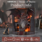 MiniCity Book Nook Kit, Miniature House Kit, Dollhouse Kit, Miniature Kit, DIY Mini House Building Kit for Adult (Throne of Blade) - style: Throne of Blade