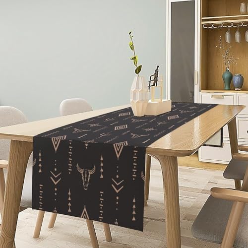 Aztec Table Runner Southwest Native Navajo Tribe Geometric Vintage Country Dinner Table Decoration Table Runner 13x36 Inch - color: Aztec-2, size: W13x36L