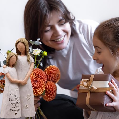 Daughter Gifts from Mom, Daughter Birthday Gifts, Sculpted Hand-Painted Figurine - color: Daughter Gifts