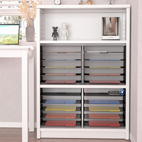 A4/Legal/Letter Size，5 Tier Mesh Letter Tray File Organizer,15.2 x 9.5 x 13.4 inches,Office File Folder Holder,Space Saving,Black - style: 1-Pack
