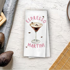 Espresso Martini Kitchen Towels - Martini Gifts Decorative Waffle Dish Towels, Cocktail Themed Gifts Hand Towel, Cocktail Lover Tea Towel, 16 x 24 Inches - color: Martini-04