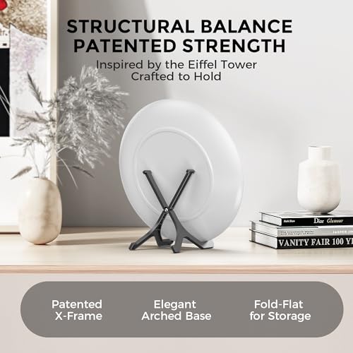 TR-LIFE Plate Stands for Display, 6 Inch, 4-Pack, Plastic Picture Frame Holder Easels for Plates, Pictures, Books, Signs, Plaques - size: 6 Inch (4 Pack)