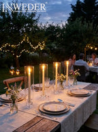Glass Hurricane Candle Holder: 12" Tall Candlestick Holder with Cylinder Windproof Cover Clear Taper Candle Holders for Wedding Party Birthday Christmas Home Decor Set of 2 - size: 12" H - 2 Pcs