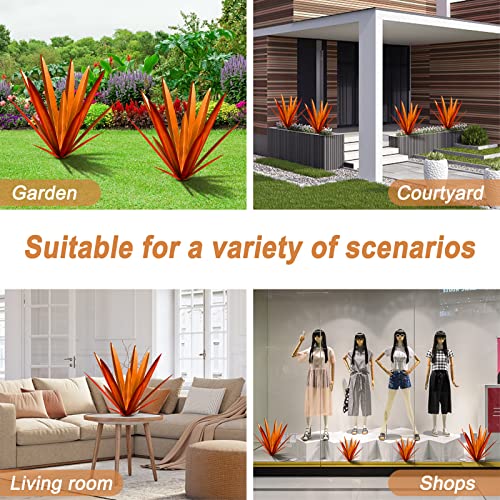 Homight Metal Country Tequila Sculpture DIY Plant Home Decor Garden Ornament Indooutdoor Statuette Patio Lawn Stake Decoration Gift - color: 2 Big Red
