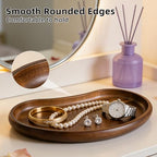 Acacia Wood Serving Tray – Premium Craftsmanship Decorative Tray Irregular Handmade Catchall Plate for Keys, Snacks, Coffee Table Décor & Entryway Organization-10.9 * 5.7 * 1.18 inches - style: Style 2