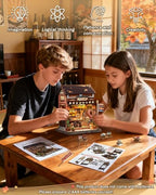 Book Nook Kit - DIY Miniature House Kit, 3D Puzzle Wooden Dollhouse with LED, Sakura Wine Alley, Tiny House Bookend, Bookshelf Decor, Crafts Gifts for Adults, Teens & Book Lovers - style: Choshi no Shitamachi