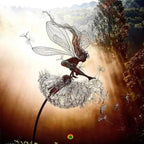 Fcteap Flower Fairy Dancing with Dandelion Garden Art Sculpture Stainless Steel Statue Christmas Halloween Decoration for Outdoor Yard Courtyard Lawn Patio Metal Ornaments (Hurdle) - style: Hurdle