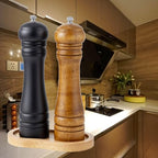 Salt and Pepper Wooden Mill Rest, Wood colours Pepper Grinder Tray, Work Surface and Dining Table Protector (Pepper mill not included) - color: H Wood Colours Mill Tray