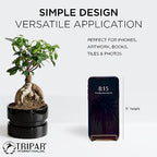 Tripar Square Metal Wire Stand, Mahogany Finish (3-Inch Depth) Tabletop Easel Sleek & Modern Look - Perfect for Books, Plates, Photos & More