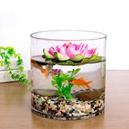 WGV Cylinder Vase, Width 12", Height 12", Clear Wide Large Diameter Flower Glassware, Floral Container, Planter Terrarium for Wedding Party Event, Home Accent Decor, 1 Piece - size: 12"x12"H