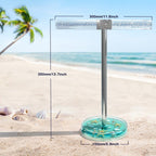 FONMY Jewelry Stand Holder Organizer Acrylic w/Nature Seashell Handmade,Seascape Countertop Jewelry Holder,Gift for Women,Jewlery Tower for Necklace, Earring, Bracelet (Blue)