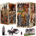 MiniCity DIY Book Nook Kit for Adults, 3D Wooden Puzzle Bookend Bookshelf Insert Decor with LED Light and Dust Cover (Sleeping Beauty) - style: Sleeping Beauty