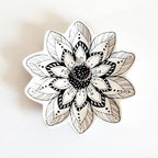 Small Flower Jewelry Dish Tray, Decorative Ceramic Trinket Dish, Modern Accent Tray for Vanity