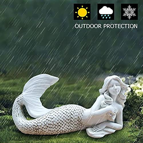 Statue Home Decor, Lying Garden Sculpture Figurine Statue Modern Art Ornament for Garden Home Office Desktop Decoration
