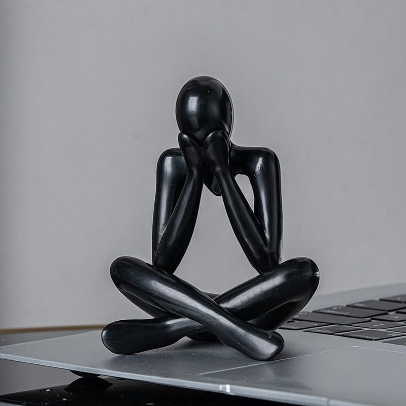 Abstract Figure Decor Sculptures - Creative Art Ornaments for Home Entryway, Living Room & Bedroom Tabletop Decoration (black4) - color: Black4
