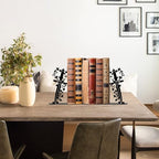 Cute Book Ends for Shelves – Decorative Dagger-Themed Bookends for Shelves, Unique Bookends for Home, Office, or Gift – Sturdy Metal Book Ends Decorative