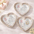 Personalized Niece Jewelry Dish Gift from Aunt, Heart Trinket-Dish with Custom Birth Flower, “Always Remember You Are Braver Stronger Smarter Loved” Inspirational Ceramic Ring Keepsake - color: Niece 054
