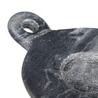 Hand-Carved Marble Dish with Handle, Grey - color: Gray, size: 5" x 4"