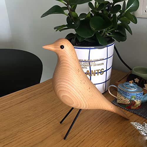 Mid-Century House Bird Walnut Wood Home Décor, Modern Style Dove Ornaments (Wood) - color: Solid Wood