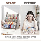 TOPNEW 5 Tier Wooden Bracelet Holder,Scrunchie Bangle Watch Necklace Display Storage Jewelry Holder Stand Display Organizer,Antique White - color: 5 Tier Antique White