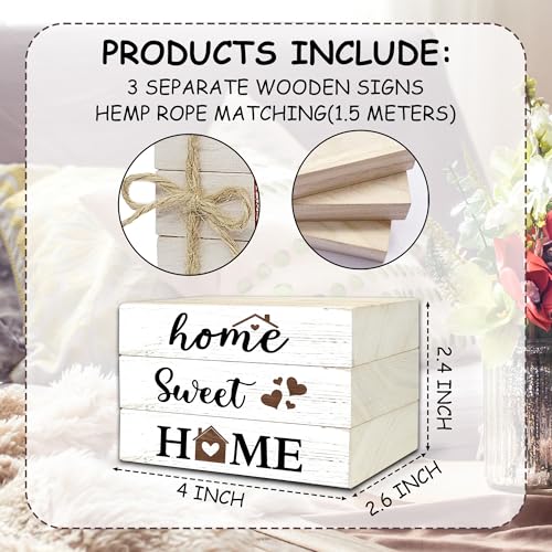 Mini Decorative Books For Home Decor, Small Wood Book Stack For Table Decor, Home Sweet Home decoration Books For Living Room Bookshelf, Farmhouse Stacked Books decoration（L47) - color: home sweet home 2